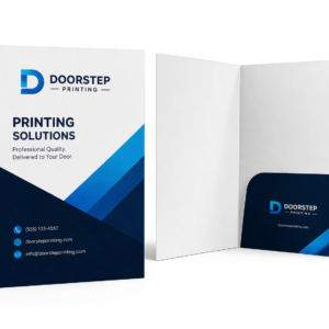 9x12 UV coated presentation folders printed in Detroit with high gloss finish
