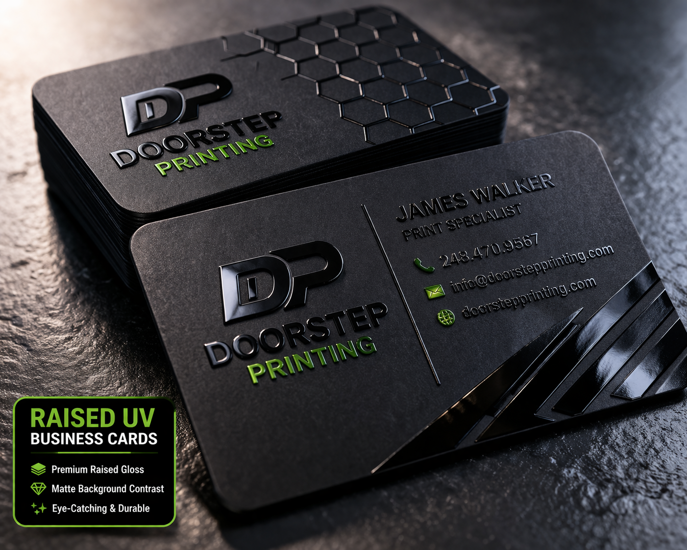 Raised Spot UV Business Cards